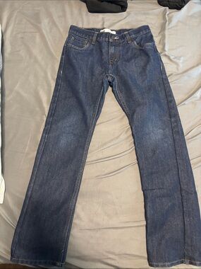 Levi's Men's Navy Blue Straight Jeans